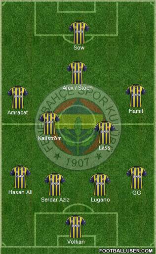 Fenerbahçe SK Formation 2012