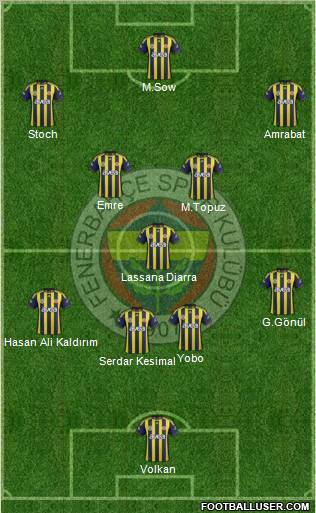 Fenerbahçe SK Formation 2012
