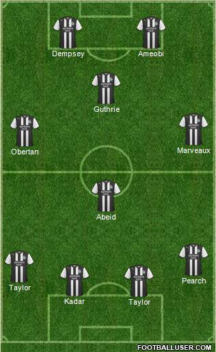 Newcastle United Formation 2012