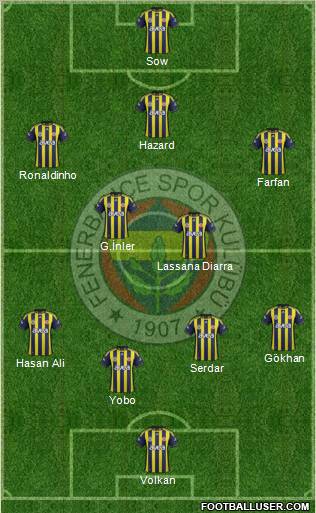 Fenerbahçe SK Formation 2012