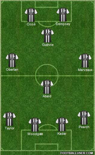 Newcastle United Formation 2012