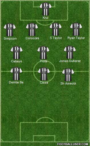 Newcastle United Formation 2012