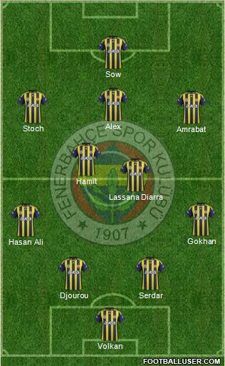 Fenerbahçe SK Formation 2012