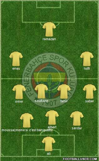 Fenerbahçe SK Formation 2012