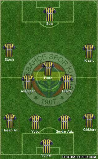 Fenerbahçe SK Formation 2012