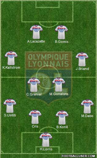 Olympique Lyonnais Formation 2012