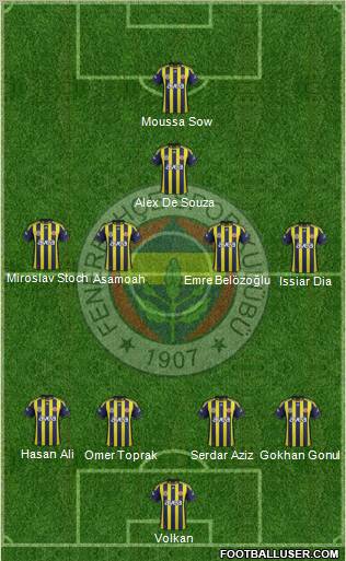 Fenerbahçe SK Formation 2012
