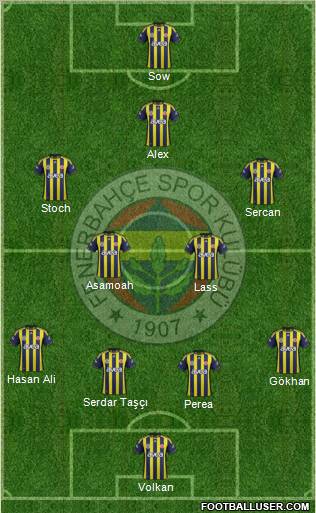 Fenerbahçe SK Formation 2012
