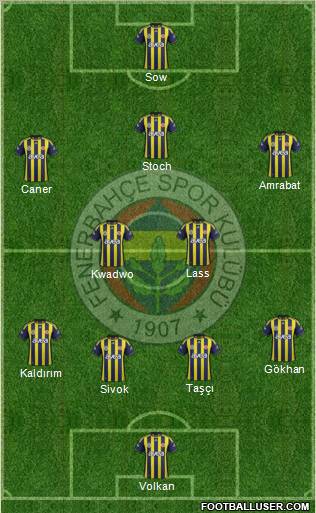 Fenerbahçe SK Formation 2012