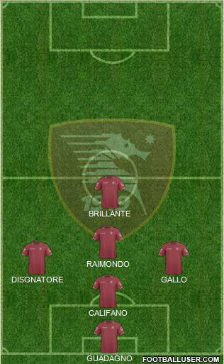 Salernitana football formation