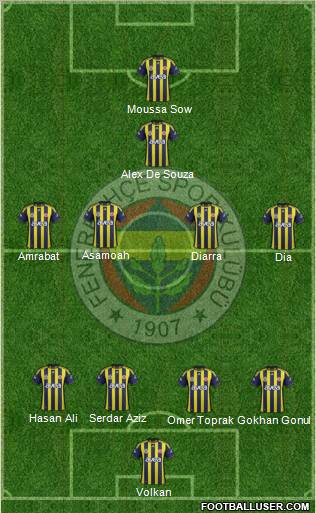 Fenerbahçe SK Formation 2012