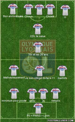 Olympique Lyonnais Formation 2012