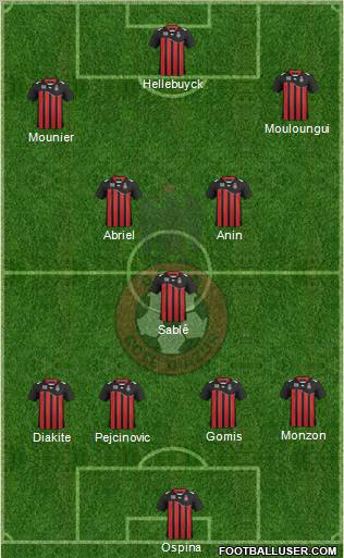 OGC Nice Côte d'Azur Formation 2012