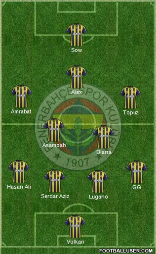 Fenerbahçe SK Formation 2012