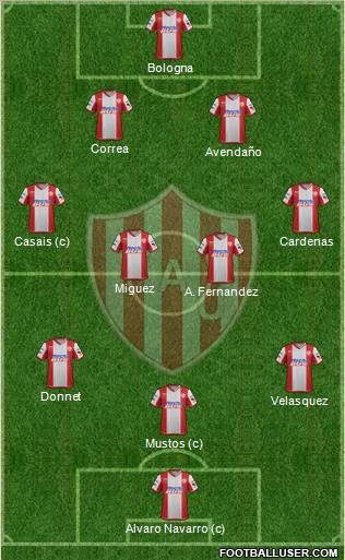 Unión de Santa Fe Formation 2012