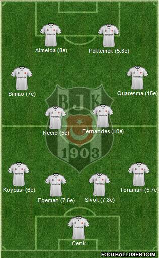 Besiktas JK Formation 2012