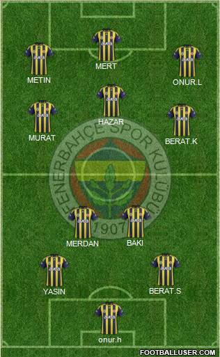 Fenerbahçe SK Formation 2012