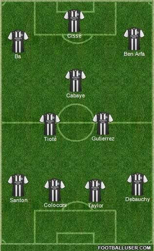 Newcastle United Formation 2012
