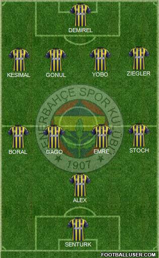Fenerbahçe SK Formation 2012