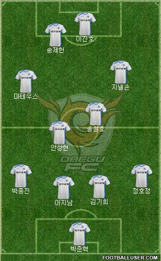 Daegu FC Formation 2012