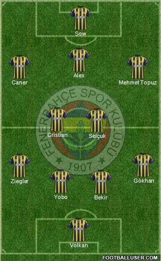 Fenerbahçe SK Formation 2012