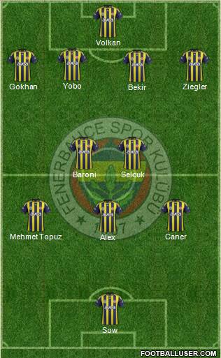 Fenerbahçe SK Formation 2012