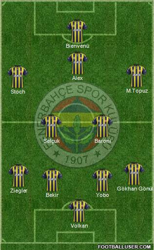 Fenerbahçe SK Formation 2012