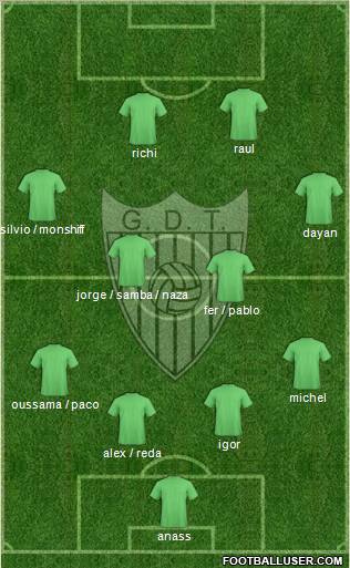 Grupo Desportivo Tourizense Formation 2012