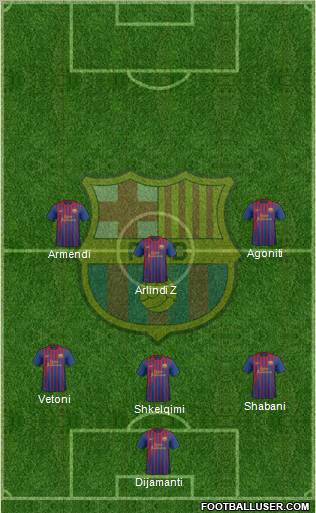 F.C. Barcelona Formation 2012