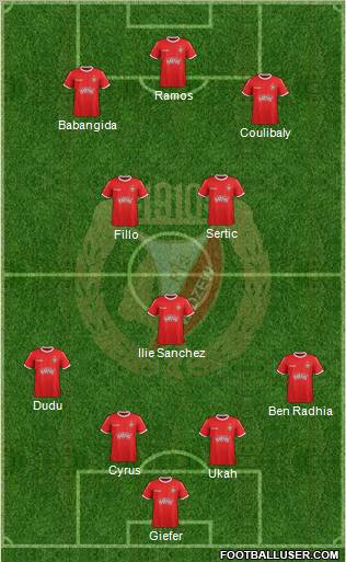Widzew Lodz Formation 2012