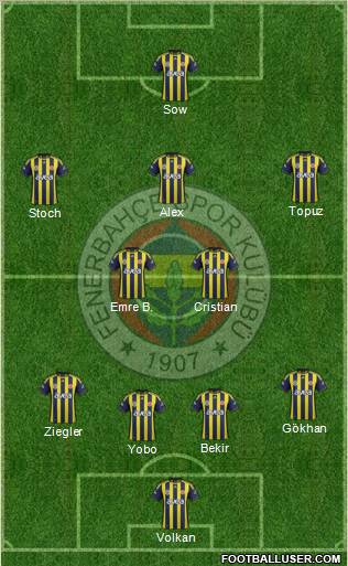 Fenerbahçe SK Formation 2012