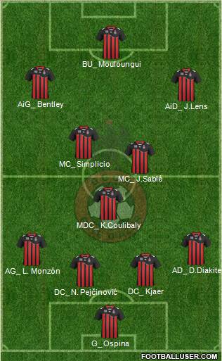 OGC Nice Côte d'Azur Formation 2012