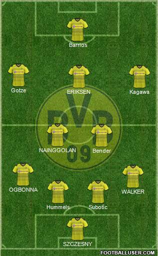 Borussia Dortmund Formation 2012