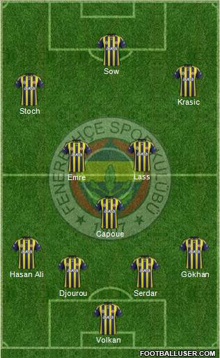 Fenerbahçe SK Formation 2012