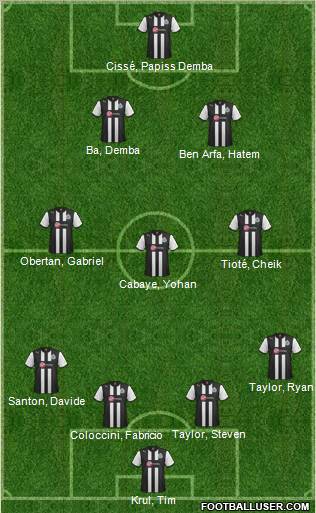 Newcastle United Formation 2012