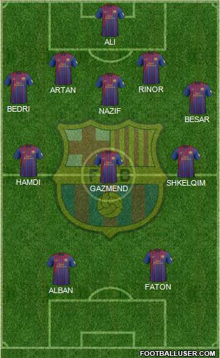 F.C. Barcelona Formation 2012