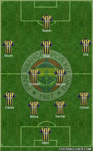 Fenerbahçe SK Formation 2012