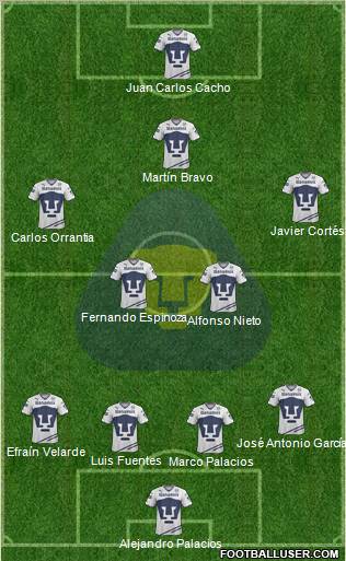 Club de Fútbol Universidad football formation