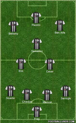 Newcastle United Formation 2012