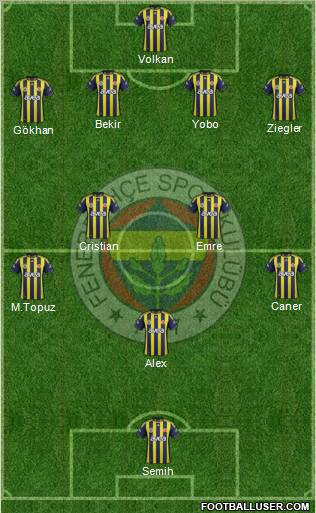 Fenerbahçe SK Formation 2012