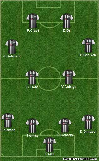 Newcastle United Formation 2012