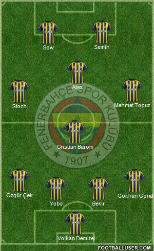 Fenerbahçe SK Formation 2012