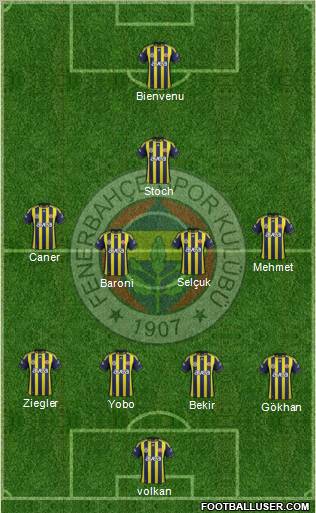 Fenerbahçe SK Formation 2012