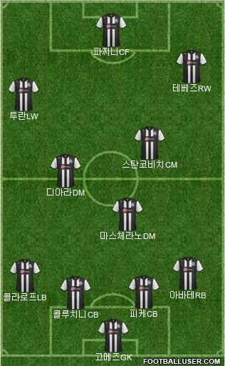 Newcastle United Formation 2012