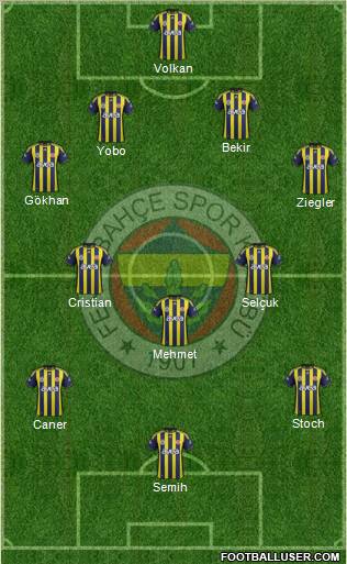 Fenerbahçe SK Formation 2012