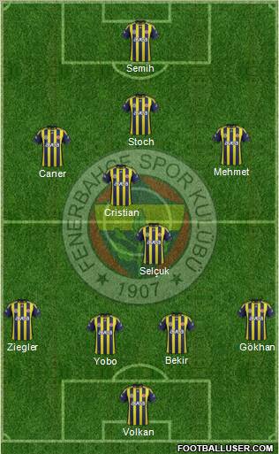 Fenerbahçe SK Formation 2012
