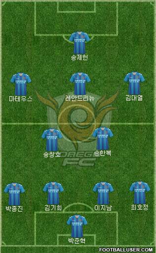 Daegu FC Formation 2012