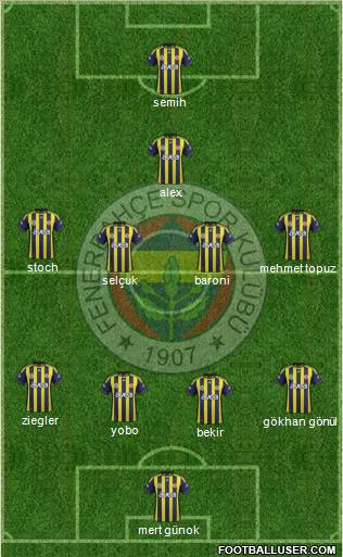 Fenerbahçe SK Formation 2012