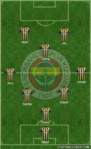 Fenerbahçe SK Formation 2012