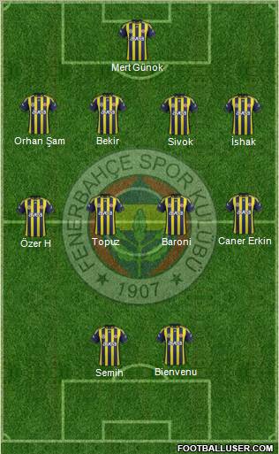 Fenerbahçe SK Formation 2012